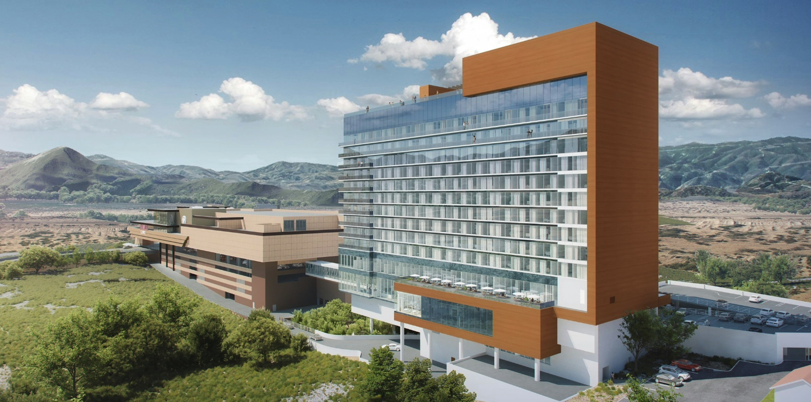 rendering of jamul casino resort's new hotel tower